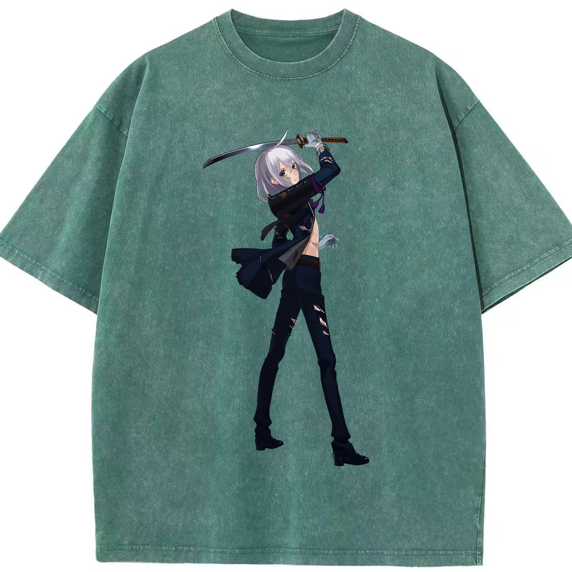 （画像用） 刀剣乱舞 Touken Ranbu 綿100% ヴィンテージ風 半袖Tシャツ（フロントプリント）